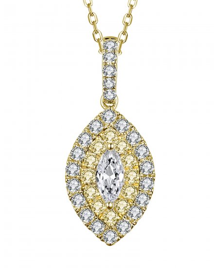 MULTI TONE MARQUISE DIAMOND PENDANT (TP2056)